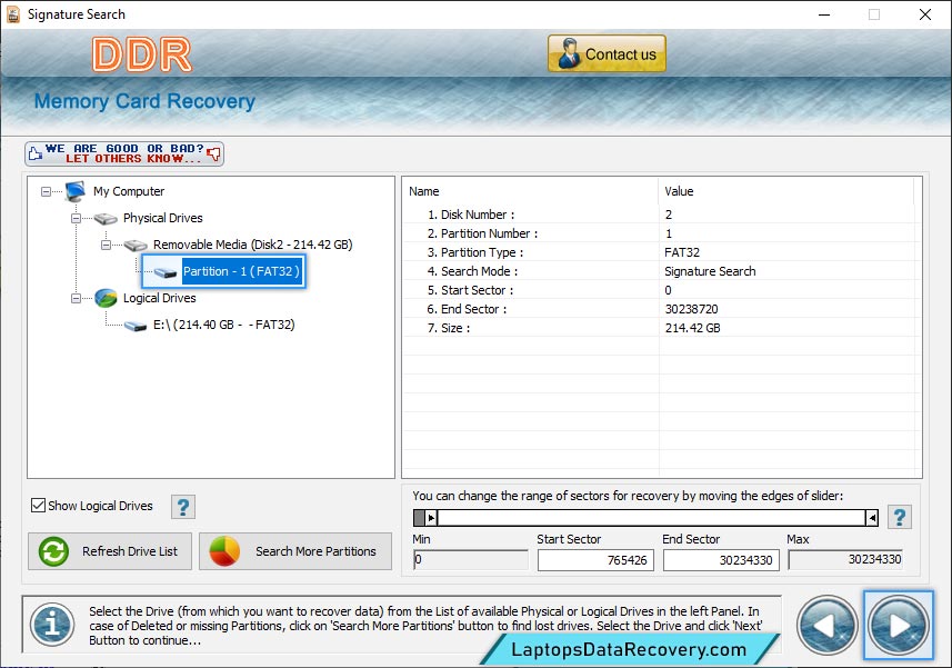 Select Disk / Partitions