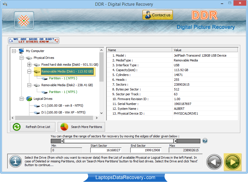 Select Disk or Partition