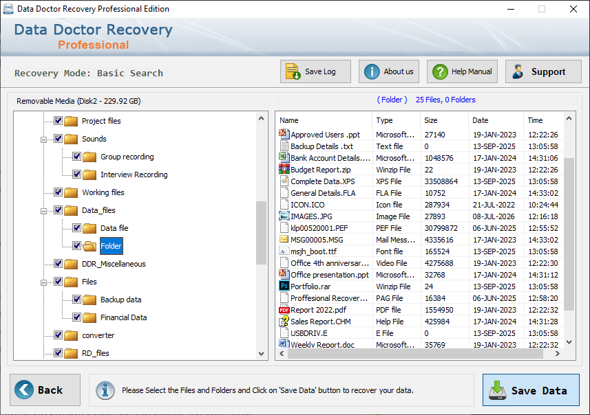 Save Recoverd Data Save Recoverd Data