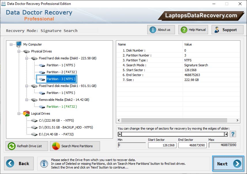 Select Disk or Partition Select Disk or Partition